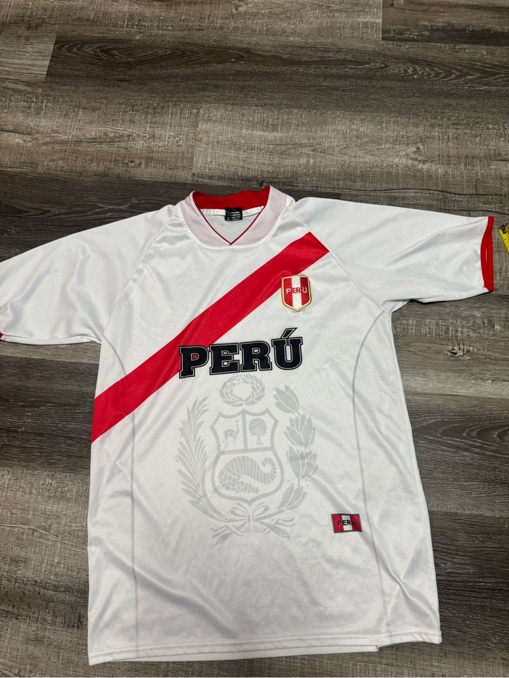 Perú National Team White & Red Soccer Jersey